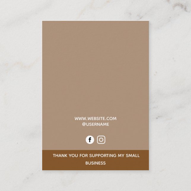 Boho Terracotta Bijoux Boucles d'oreilles Carte d' (Dos)