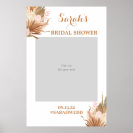 Boho Terracotta Brautparty Foto Prop Poster