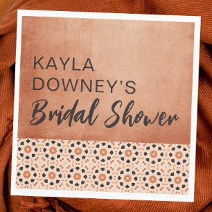 Boho Terracotta Brautparty Serviette