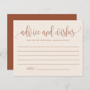 Boho Terracotta Calligrafy Addon and Wishings Card