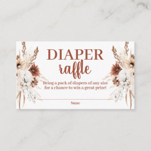 Boho Terracotta Diaper Umschließungskarte Begleitkarte