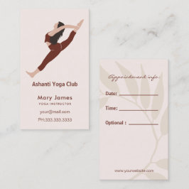 Boho Terracotta Earthy Yoga Instructor Terminkarte