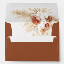 Boho Terracotta Envelopes | Moderne Pampas-Gras