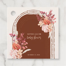 Boho Terracotta Floral Arch Baby Dusche