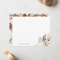 Boho Terracotta Floral Name oder mehrere Namen