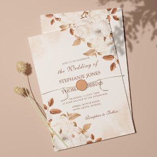 Boho Terracotta Floral Wedding Einladung