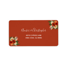 Boho Terracotta Floral Wedding RSVP Rücksendeadres