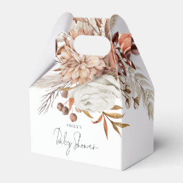 Boho Terracotta Florals Babydusche Danke Geschenkschachtel