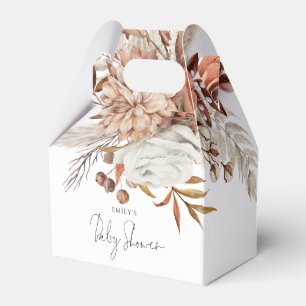 Boho Terracotta Florals Babydusche Danke Geschenkschachtel