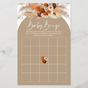 Boho terracotta gebrannte orange Kupfer Bingo Game