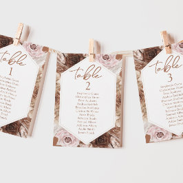 Boho Terracotta Hochzeitstisch-Seekarten Einladung