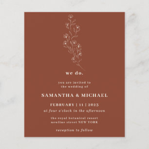 Boho Terracotta Indie brawn Botanic wir tun Budget Flyer