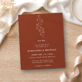 Boho Terracotta Indie brawn Botanic wir tun Budget Flyer