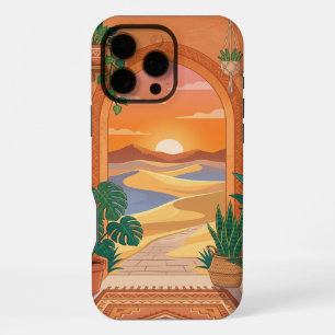 Boho Terracotta iPhone 16 Pro Max Hülle   Tropisch