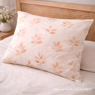 Boho Terracotta Leaf Botanical Pattern Pillowcase Kissenbezug