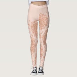 Boho Terracotta Mandala Leggings