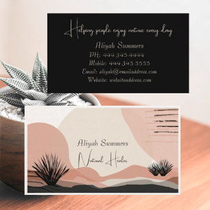 Boho Terracotta Meditative Wüste Business Card Visitenkarte