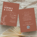 Boho Terracotta mit UAWG QR Code Wedding Einladung<br><div class="desc">Eine minimalistische Hochzeitseinladung in Terrakotta mit weißer Typografie für den ultimativen boho schicken Look, beinhaltet Vorlagenräume auf der Rückseite, um Details und UAWG QR-Code hinzuzufügen Wenn Sie irgendwelche passenden Designs, die nicht in der Sammlung sind oder benötigen irgendwelche Hilfe, bitte lass mir wissen (Maria). Ich freue mich, Ihnen zu helfen!!...</div>