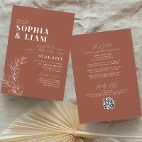 Boho Terracotta mit UAWG QR Code Wedding