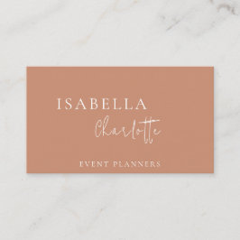 Boho Terracotta Moderne Visitenkarte