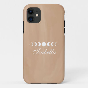 Boho Terracotta Moon Phases Individuelle Name Case-Mate iPhone Hülle