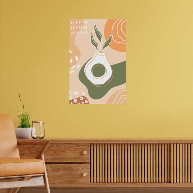 Boho Terracotta Organiques Formes Vase Affiches (Salon 2)