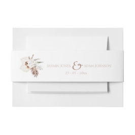 Boho Terracotta Pampas Grass Orchid Wedding Einladungsbanderole