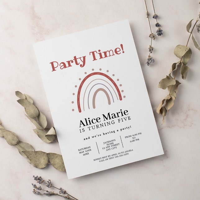 Boho Terracotta Rainbow Einladung (Von Creator hochgeladen)