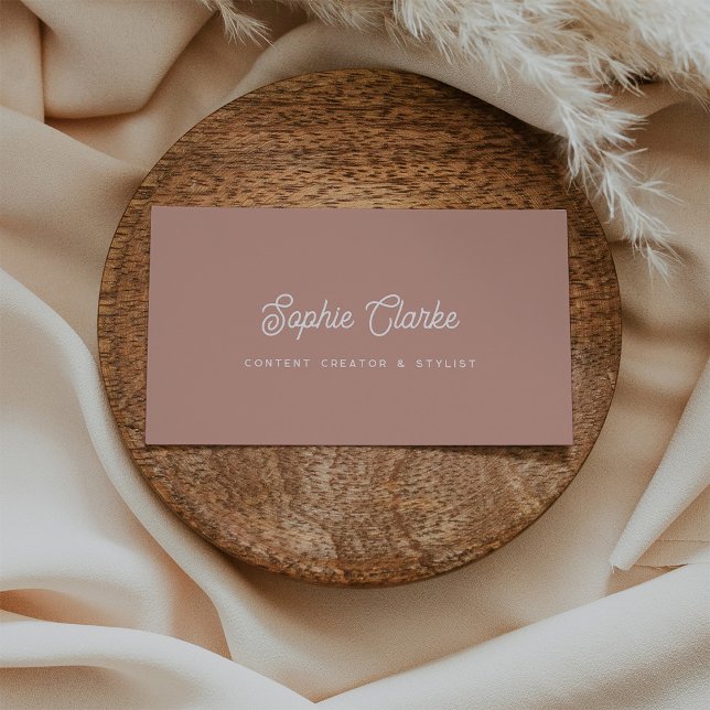 Boho Terracotta | Retro-Skript mit QR-Code Visitenkarte (Von Creator hochgeladen)