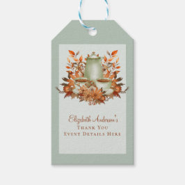 Boho Terracotta Sage Party Paradies für Kletterhex Geschenkanhänger