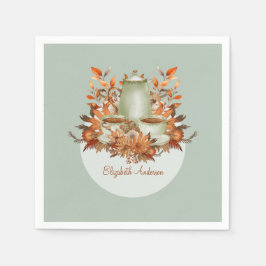 Boho Terracotta Sage Tee Party Florenz Serviette