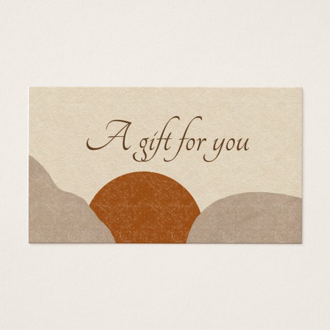 Boho Terracotta Sand Abstract Jewelry Gift Card (Vorderseite)