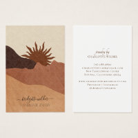 Boho Terracotta Sand Abstrakt Earring Display Card