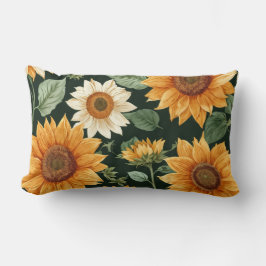 Boho Terracotta Vintag Sonnenblumenmuster Lendenkissen