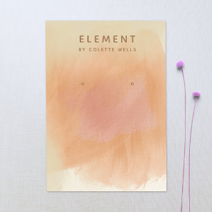 Boho Terracotta Watercolor Earring Display Visitenkarte