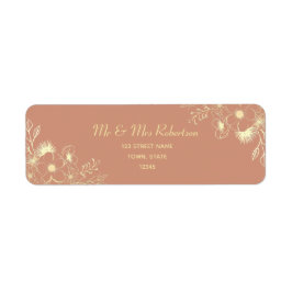 Boho Terracotta Wedding Rücksendeadresse