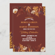 Boho Terracotta Wildblume Herbst Hochzeit im Herbs