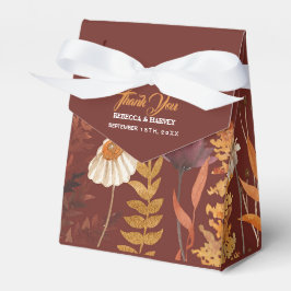 Boho Terracotta Wildblume Herbst Hochzeit im Herbs Geschenkschachtel