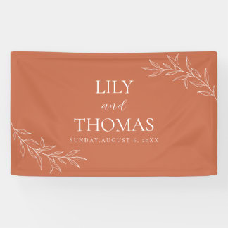 Boho Terrakotta Hochzeit Klassiker Banner