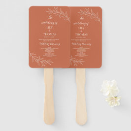 Boho Terrakotta Hochzeit Klassiker Fächer