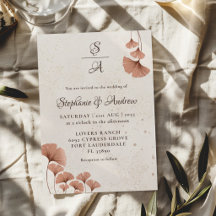 Boho-Terrakotta- & Monogramm-Wasserfarben-Hochzeit