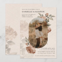 Boho Terrakotta Salbei Grün Oval Foto Hochzeit |