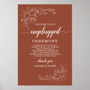 Boho-Terrakotta-Unplugged-Hochzeitszeremonie-Schil Poster