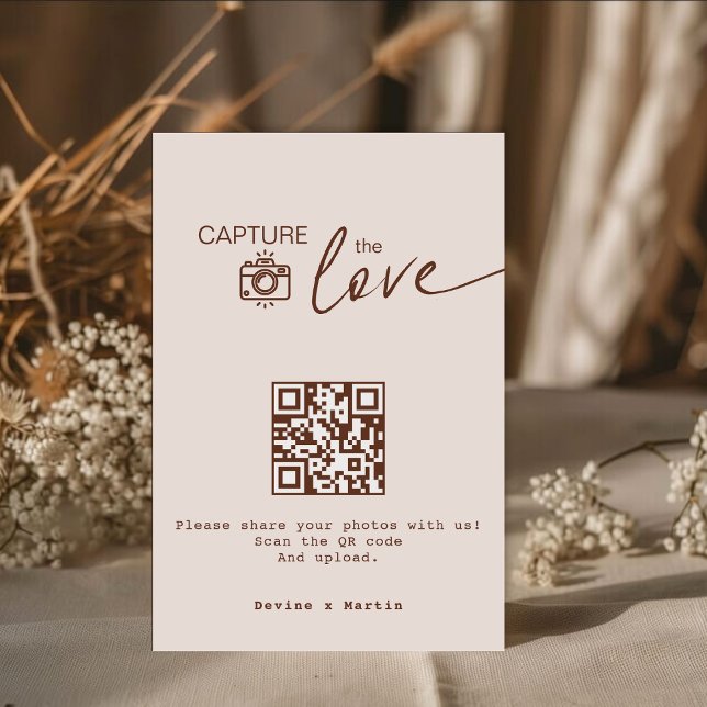 Boho Theme Capture Der QR-Liebe-Code Begleitkarte (Von Creator hochgeladen)