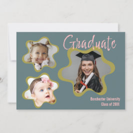 Boho Theme Custom Details Graduation Party Einladung