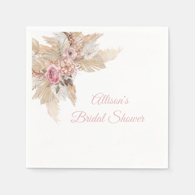 Boho Theme Personalisiert Cocktail Napkins Serviette (Vorderseite)