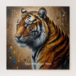 Boho Tiger Puzzle - Lebhafter Dschungel