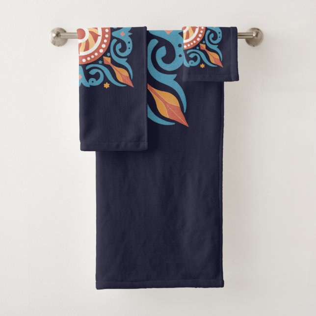 Boho Tile Bath Handtuch Set (Insitu)