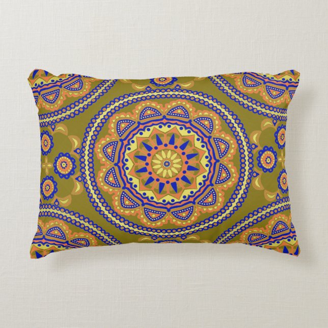 Boho Tile Design Dekokissen (Vorderseite)