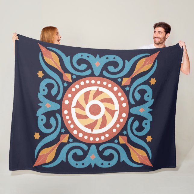Boho Tile Fleece Blanket (Beispiel)